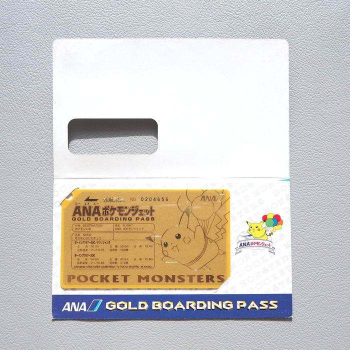 Pokemon Card ANA GOLD BOARDING PASS No.1 Flying Pikachu with Mount Japanese P202