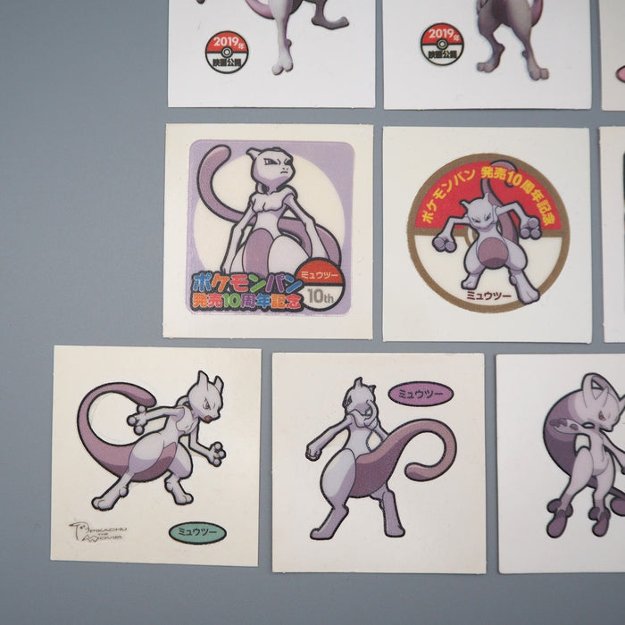 Pokemon Card Bread Deco Chara Seal Sticker Mewtwo 10 set Japanese q559 | Merry Japanese TCG Shop
