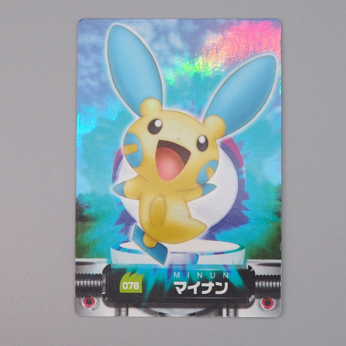 Pokemon Card Zukan Carddass Minun 078 Holo Advanced NM-EX Japanese n72