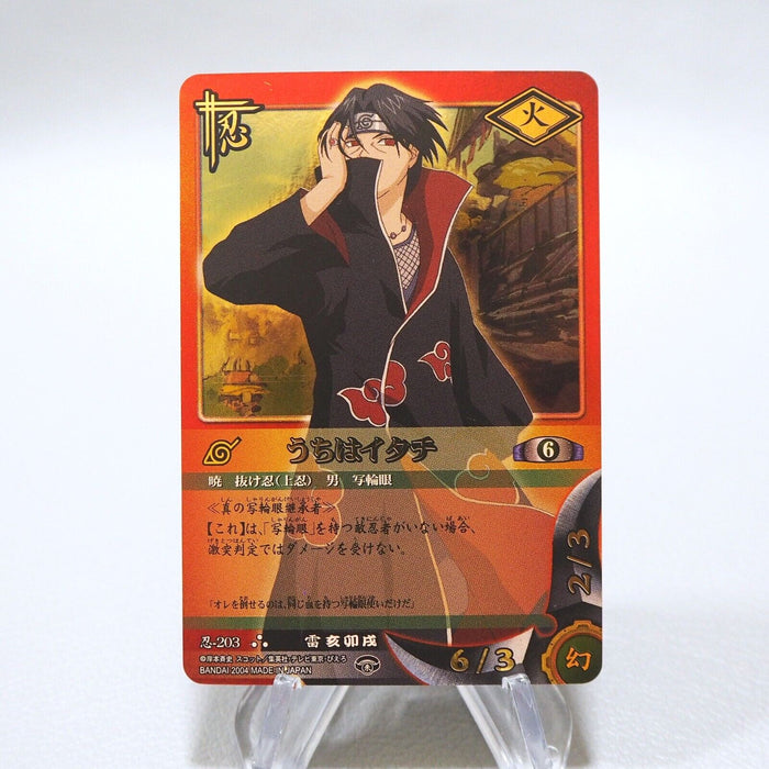 NARUTO CARD GAME Itachi Uchiha Nin-203 Ultra Rare BANDAI Ninja Japanese i921