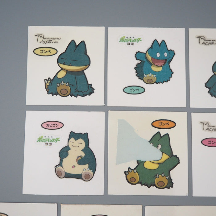 Pokemon Card Bread Deco Chara Seal Sticker Snorlax Munchlax 10 set Japanese q554 | Merry Japanese TCG Shop