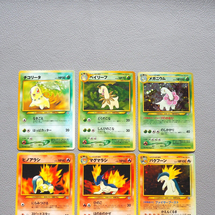 Pokemon Card Meganium Typhlosion Feraligatr 9cards Old Back Japanese k400