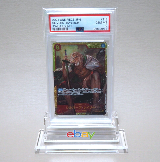 One Piece Card PSA10 Slivers Rayleigh OP08-118 SEC Secret Japanese PS355 | Merry Japanese TCG Shop