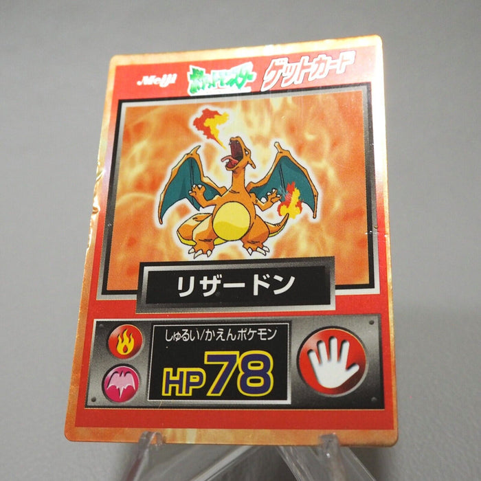 Pokemon Get Card Charizard Red Metal Holo Meiji Nintendo EX-VG Japanese j348 | Merry Japanese TCG Shop