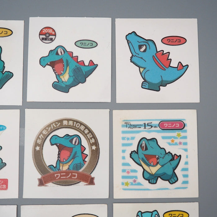 Pokemon Card Bread Deco Chara Seal Sticker Totodile 12 set Japanese q561 | Merry Japanese TCG Shop