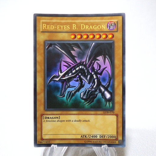 Yu-Gi-Oh Red-Eyes Black Dragon LOB-070 Ultra Rare 2002 NM-EX Asian English j547 | Merry Japanese TCG Shop