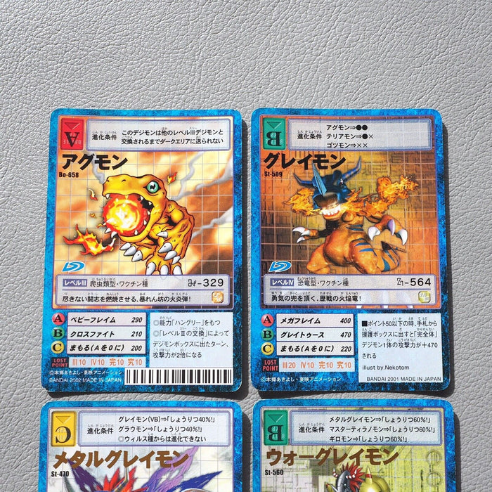 Digital Monster Digimon Card Agumon Greymon Metalgreymon 4Set Japanese i695 | Merry Japanese TCG Shop
