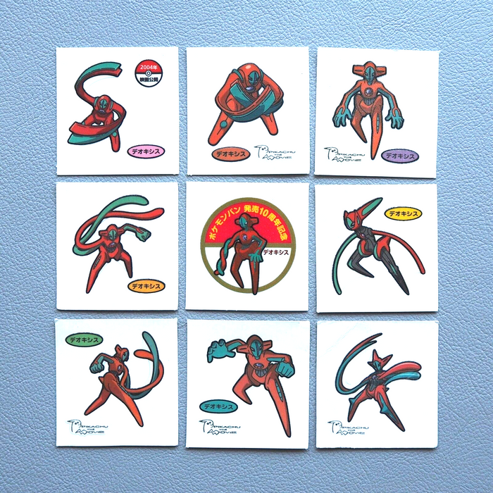 Pokemon Card Bread Deco Chara Seal Sticker Deoxys 9set Japanese j602 | Merry Japanese TCG Shop