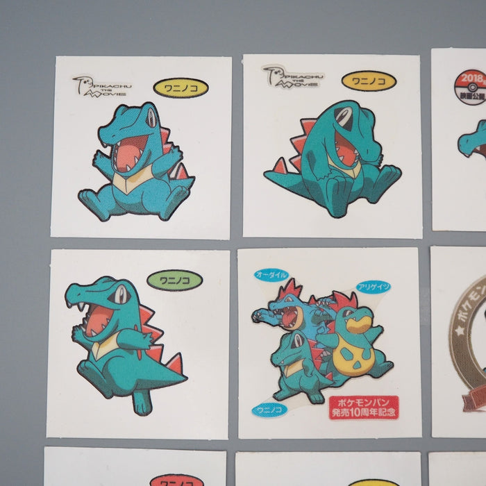 Pokemon Card Bread Deco Chara Seal Sticker Totodile 12 set Japanese q561 | Merry Japanese TCG Shop