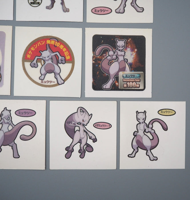 Pokemon Card Bread Deco Chara Seal Sticker Mewtwo 10 set Japanese q559 | Merry Japanese TCG Shop
