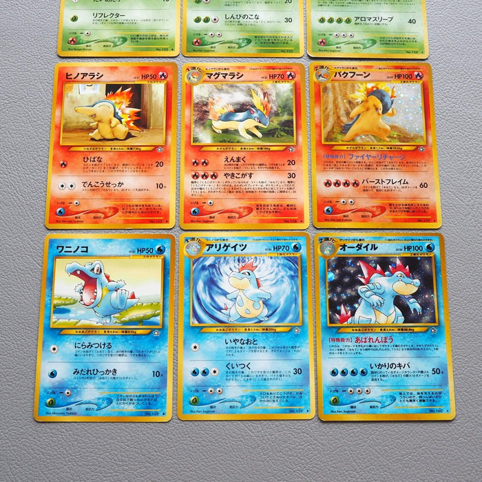 Pokemon Card Chikorita Cyndaquil Totodile 9cards Old Back 1996 Japanese j792 | Merry Japanese TCG Shop