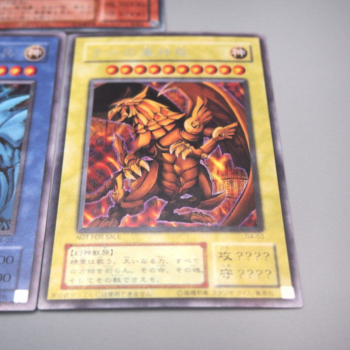 Yu-Gi-Oh Egyptian God Slifer Obelisk Ra G4-01 G4-02 G4-03 3 set NM Japan u136 | Merry Japanese TCG Shop