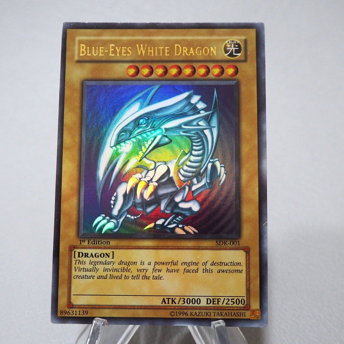 Yu-Gi-Oh Blue Eyes White Dragon SDK-001 Ultra 1st Edition EX Asian English j815 | Merry Japanese TCG Shop