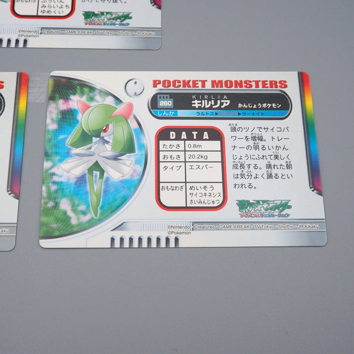 Pokemon Card Zukan Carddass 3set Ralts Kirlia Gardevoir Holo Rare Japanese n287 | Merry Japanese TCG Shop