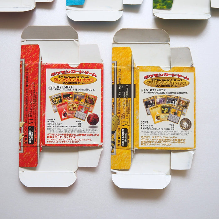 Pokemon Card Brock Misty Erika Blaine Deck Empty Box Old Back Japanese P295 | Merry Japanese TCG Shop