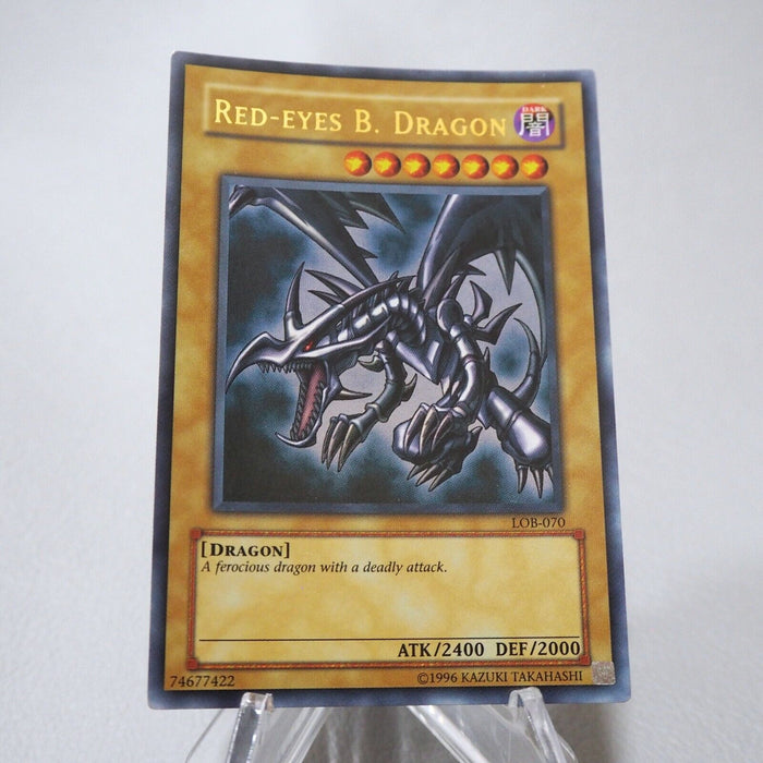 Yu-Gi-Oh Red-Eyes Black Dragon LOB-070 Ultra Rare 2002 NM-EX Asian English j547 | Merry Japanese TCG Shop