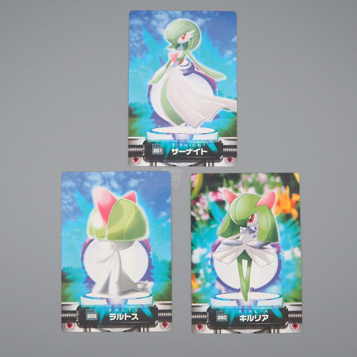 Pokemon Card Zukan Carddass 3set Ralts Kirlia Gardevoir Holo Rare Japanese n287 | Merry Japanese TCG Shop