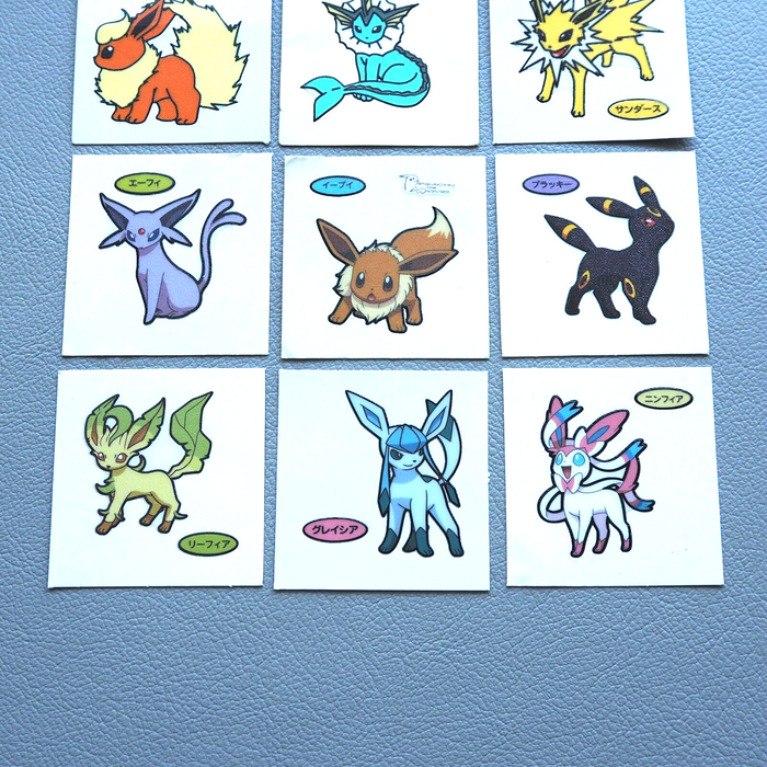 Pokemon Card Bread Deco Chara Seal Sticker Eevee Umbreon Espeon 9set Japan j391 | Merry Japanese TCG Shop