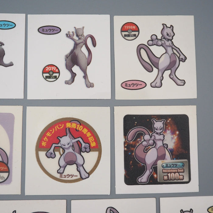 Pokemon Card Bread Deco Chara Seal Sticker Mewtwo 10 set Japanese q559 | Merry Japanese TCG Shop