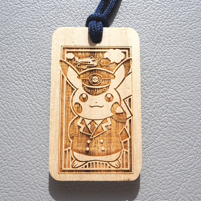 Pokemon Card ANA Air Adventures Flying Pikachu Wood Accessories Japanese P205