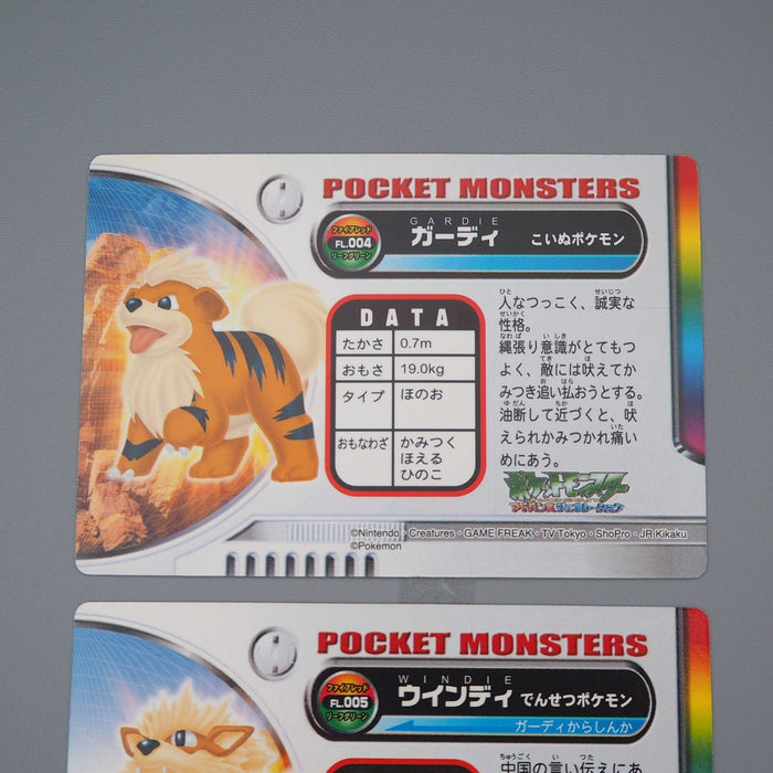 Pokemon Card Carddass Arcanine Growlithe Advanced Generation M-NM Japanese q511 | Merry Japanese TCG Shop